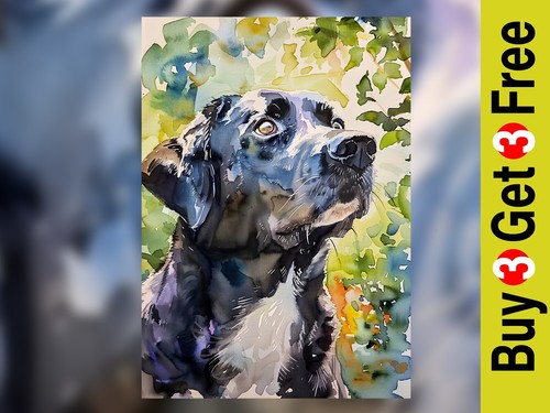 Charming dog portrait - portrait, 5"x7"