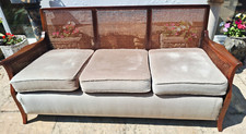 NEWLY FrenchPolished BERGERE SOFA 3seater-SPRING SEAT-Cane intact-FREE dlvy