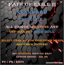 ✨Path of Exile 2✨All Unique Weapon✨Standard League✨High Roll✨Non Seasonal✨POE2✨