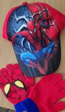 Spiderman Cap & Spiderman Pull On Magic Gloves *New*