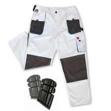 Work Trousers Combat Style Multi Pockets Tradesman Heavy Duty Knee Pads Option