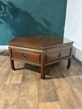 Oriental Hardwood Hexagonal Centre Table