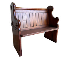 Antique Decorative Pitch Pine Church / Chapel Pew - UKAA - Church Wooden Seating