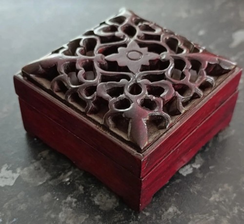 Vintage burgundy brown - , wooden