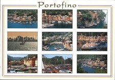 Portofino Liguria partial views port sailing Golfo del Tigullio Riviera Ligure