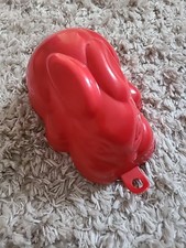 Vintage Rabbit Design Jelly Mould 1980s Retro Kitsch Plastic VGC RED