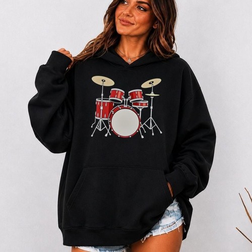 Red drum kit with - drum,