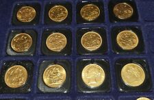 GOLD FULL SOVEREIGN COIN HOLDER BLACK PLASTIC 3D PRINTED TO FIT LIDL COIN CASE