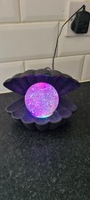 Iridescent Pearl Clam Colour Changing Glitter Ball Sea Shell Lamp