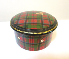 Antique Tartanware Thread Box