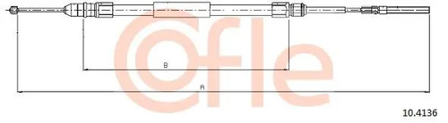 Handbrake cable rear 4136 - handbrake, 10.4136