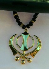Sikh Khanda pendant Gold