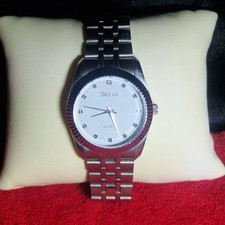 Badus Silver Quartz Watch White Dial Minimalist – Working