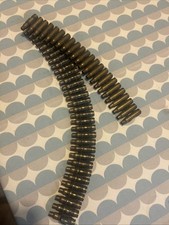 Vintage 1970s Bullet Casing Belt Attached Metal Brass Belt -32” Long, Army