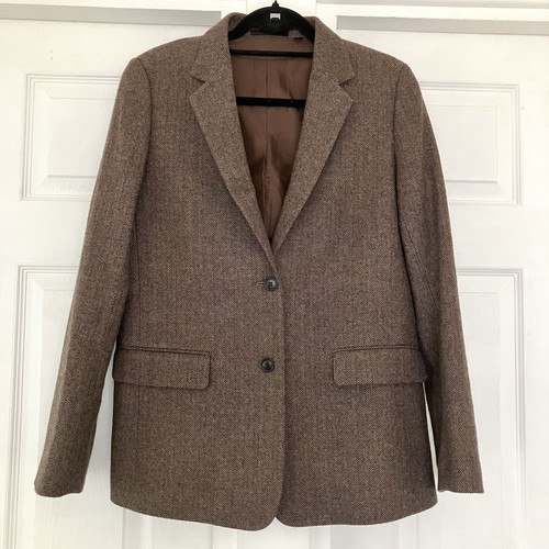 Uniqlo brown herringbone - brown,