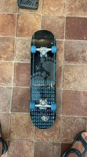 Two Bare Feet Complete Skateboard Black Blue Krypton Binary Code TWOBAREFEET