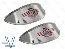 For Morris Minor Classic Car 7" Steel Headlight Lamp Peak Shade Pair New