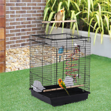 Small Bird Cage for Budgie Parrot Canary Cockatiel Open Top Travel Cage with Toy