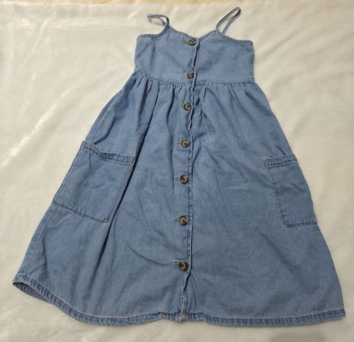 Girls next denim summer dress - denim,