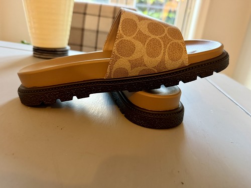 Tan monogram faux leather - tan,
