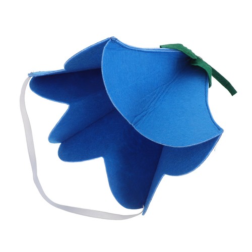 Vintage sky blue felt flower - felt,