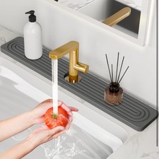 Faucet Mat Absorbing Diatomite Stone for Kitchen Sink, 60x10 cm, Drying Stone
