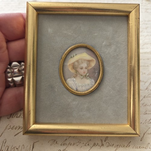 Miniature painted portrait - , of