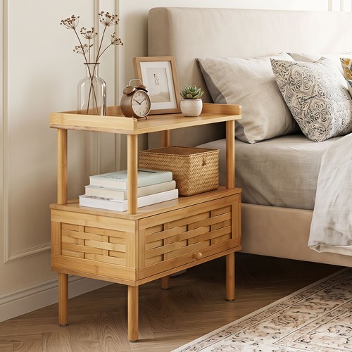 Boho nightstand side - nightstand, table