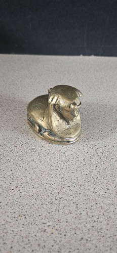 Antique novelty brass inkwell - antique,