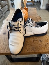 footjoy mens City golf shoes Size 9 medium width White  soft spikes