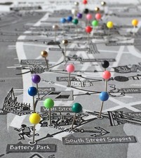 20 x 4mm Round Headed Map Push Pins ~ Cork/Notice Board Tacks 20 Rainbow Colours