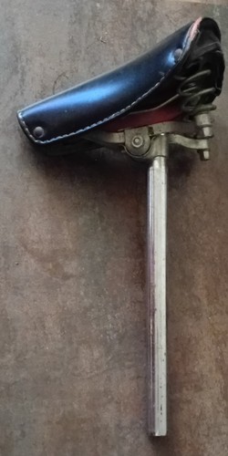 Vintage bicycle seat with post - seat,