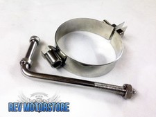 Universal Exhaust Round Band Hanger 3" Stainless Steel Adjustable Bracket Bomb