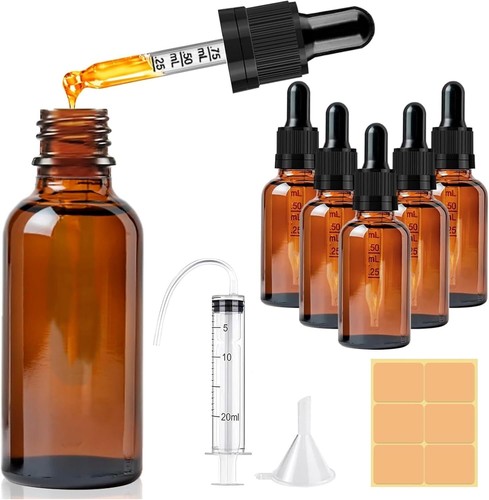 5x10 50ml amber - 5x10/30/50ml, glass