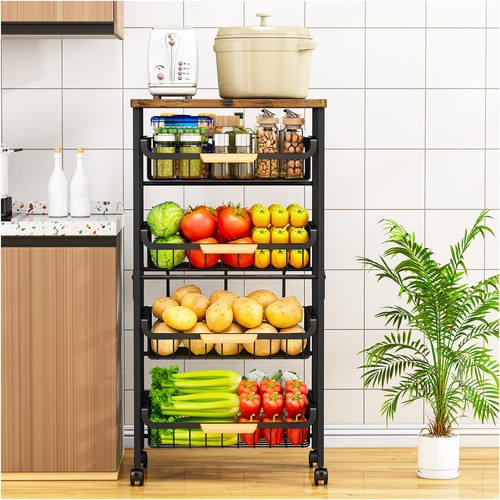 Tier kitchen trolley on - tier,