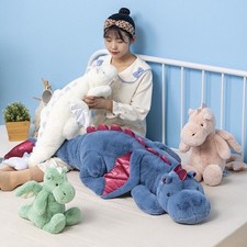 Large Giant Dragon Plush Pillow – Soft Stuffed Dinosaur Toy in 80cm–150cm - Mult