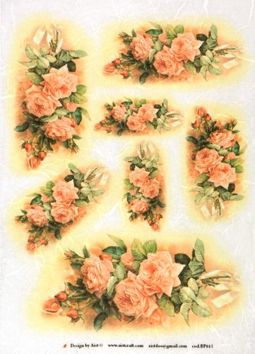 Vintage peach rose garlands - vintage,