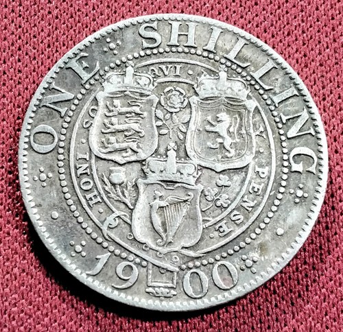 1900 one shilling silver - one,