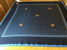 RARE VINTAGE ITALIAN SILK SCARF.  GENOA!  VGC.  36 x 35 INCHES.   [