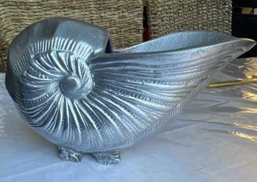 5x9 metal nautilus conch - metal,