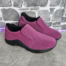 Cotton Traders Womens Suede Slip On Shoes Size UK 4 Purple