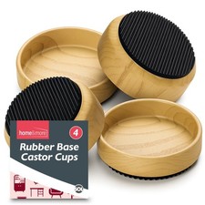 4 - 16 Rubber Castor Cups | Non-Slip Furniture Floor Protectors