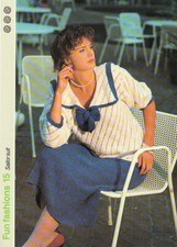 Women's Knitting Pattern's.Fun Fashions 15. Sailor Suit, Lacy Top. Plain Skirt