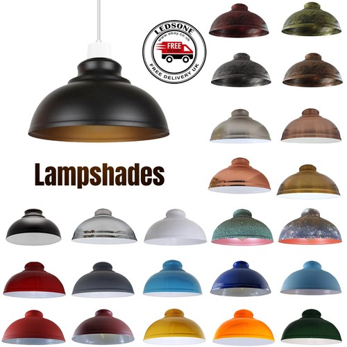 Vintage industrial lampshades - vintage,