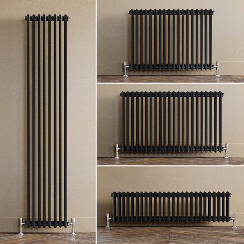 Black traditional radiator - black,