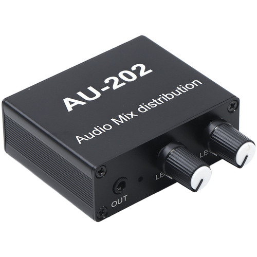 Stereo audio mixer with - audio, dual