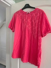 Ladies coral broderie anglaise