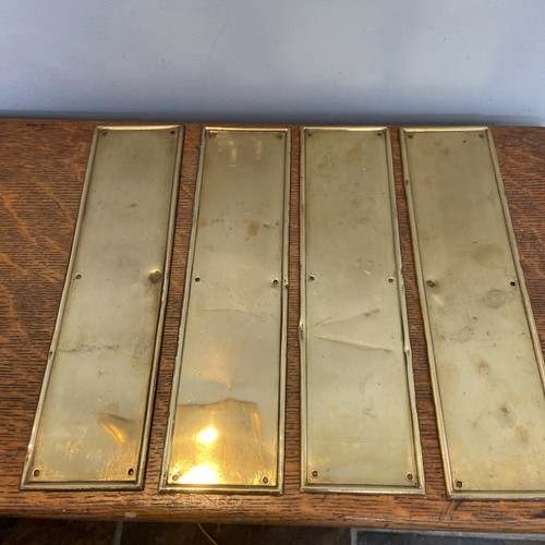 Vintage brass finger plates - plates, x