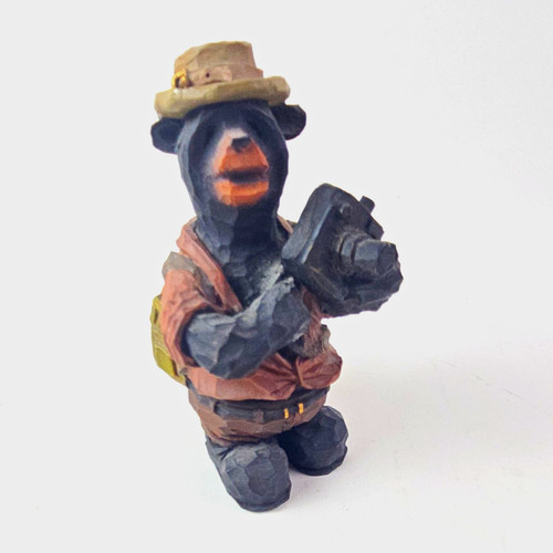 Carved style bear figurine - bear,