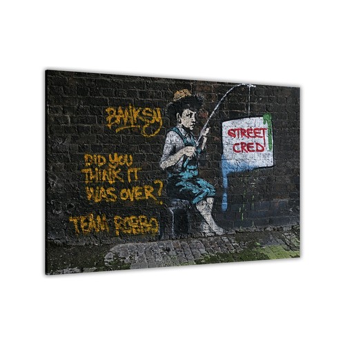 Banksy street cred canvas wall - cred,